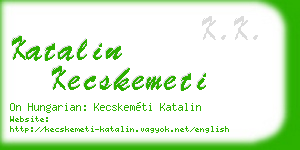 katalin kecskemeti business card